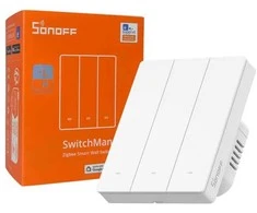 Sonoff SwitchMan ZBM5 Zigbee jungiklis 3 klavišų, baltas 80W