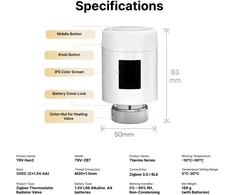 SONOFF TRV Gen2 TRV-ZBT – Zigbee termostatinė radiatoriaus galvutė su spalvotu ekranu