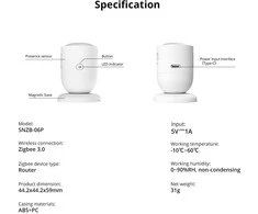 Sonoff SNZB-06P Zigbee 3.0 microwave būvio sensorius