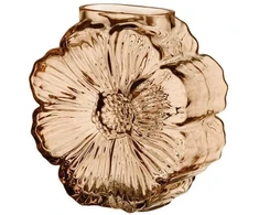 4Living vaza 16cm Flora, iš stiklo, ruda
