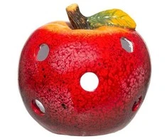 4living žvakidė 15cm, keramikinė, obuolys