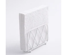 Ambiente Laikiklis servetėlėms 14,5x4x10cm, metalas, baltas