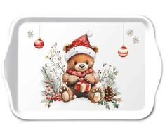 Ambiente Padėklas iš melamino 13x21cm "Meškiukas su dovana"
