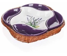 BANQUET Dubenėliai krepšelyje 5vnt 28cm ,Lavender