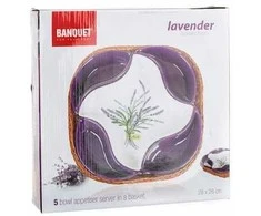 BANQUET Dubenėliai krepšelyje 5vnt 28cm ,Lavender
