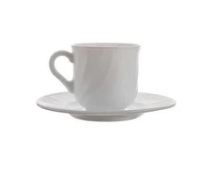 Banquet Puodelis su lėkštutė 6vnt 250ml,Ebro