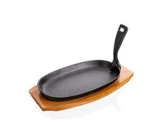 Banquet Ketaus keptuvė ovali su mediniu padėklu 23cm