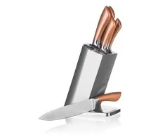 Banquet Peilių rinkinys Copper 5vnt su nerūdijančio plieno stovu