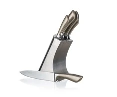 Banquet Peilių rinkinys Metallic Platinum 5vnt su nerūdijančio plieno stovu