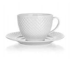 Banquet Puodelis su lėkštute iš keramikos 220ml,Diamond