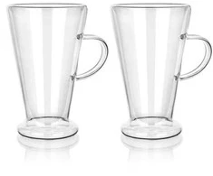 BANQUET Stikliniai puodeliai su dvigubomis sienelėmis 2vnt 400ml Doblo, latte