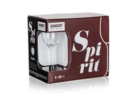 BANQUET Taurės stipriems gėrimams 60ml 6vnt,Leona