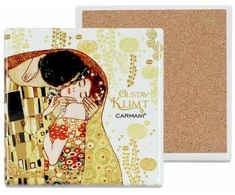 Carmani keraminis padėkliukas 10.8cm,G.Klimt "Bučinys", baltas fonas