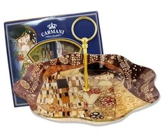 Camani Carmani Lėkštė 29,7cm su rankena, G.Klimt "Bučinys"