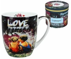 Carmani Puodelis 400ml "Love" dėžutėje