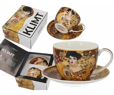 Carmani Puodelis su lėkštute 240ml, G.Klimt, "Adela"