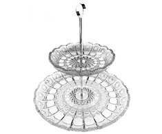 Crystal Bohemia Bohemia dviaukštis serviravimo indas
