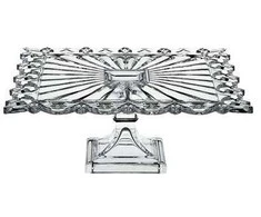 Crystal Bohemia Bohemia krištolinė tortinė ant kojelės 32cm,Pierced