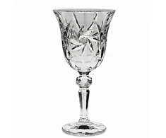 Crystal Bohemia Bohemia krištolinės taurės vynui 220ml 6 vnt,Lorey Pinwheel