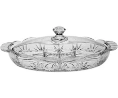Crystal Bohemia Bohemia dubuo su skyriais ir dangčiu 40,5cm