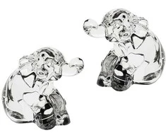 Crystal Bohemia Bohemia prieskoninės 7,4cm,2vnt,Drambliukas(Druskinė/Pipirinė)