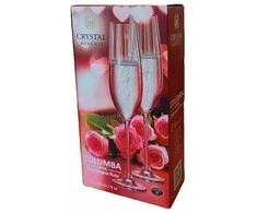 Crystal Bohemia Taurės Columba šampanui 260ml 2vnt, Optic