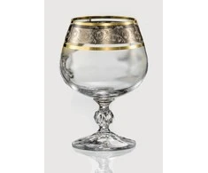Crystalex Taurės brendžiui 250ml 6vnt dekoruotos "Claudia"