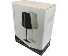 Crystalex Taurės vynui 400ml 2vnt "Juodas&amp;Baltas" juodos