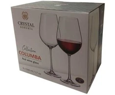 Crystalite Bohemia Taurės Columba raudonam vynui 500ml 6vnt