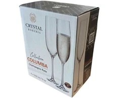 Crystalite Bohemia Taurės Columba šampanui 260ml 6vnt
