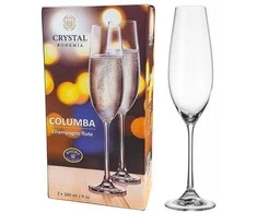 Crystalite Bohemia Taurės Columba šampanui 260ml, 2vnt