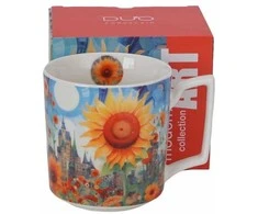 DUO Porcelianinis puodelis 400ml, Saulėgrąža