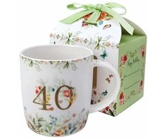 DUO Porcelianinis puodelis 400ml,"40 gimtadienis"