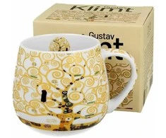 DUO Porceliano puodelis 430ml,Gyvybės medis, smėlio spalvos