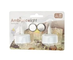 Ambiance Light LED arbatinės žvakutės 2vnt(4xh5cm)