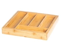 Maku bambukinis dėklas į stalčių 36-60x35x5cm