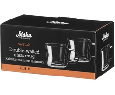 Maku dvigubo stiklo puodeliai 2vnt,80ml