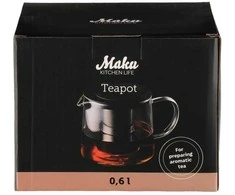 Maku stiklinis arbatinukas 0,6l su filtru