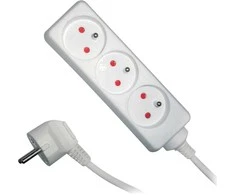 Prailginimo laidas 3lizdai 3m,baltas RPC03,Retlux