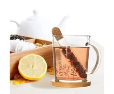 Excellent Houseware Puodelis iš stiklo 420ml su filtru iš stiklo,Flowers