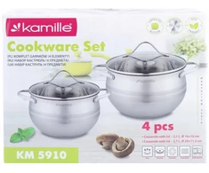 Kamille Puodų rinkinys 4 dalių (2,1+3,7l), nerūdijantis plienas