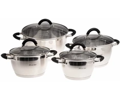 Lamart Puodų rinkinys 8dalių (1,8+2,5+3,5+5,3l), nerūdijantis plienas, Kamille