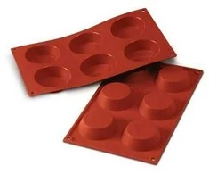 Silikoninė forma tartaletėms 7cm ,6 vnt. 30x17cm Silikomart