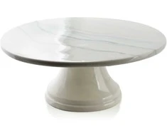 Affek Design Tortinė ant kojelės iš porceliano 25xh11cm, "Louise" , pilka