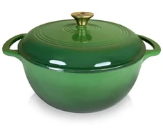 Troškintuvas ketaus, emaliuotas 5,6l, 28x28xh12cm, žalias