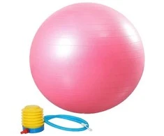 Gimnastikos kamuolys SANRO 65cm Rožinis su pompa