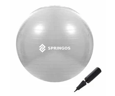 Gimnastikos kamuolys SPRINGOS 75cm Pilkas