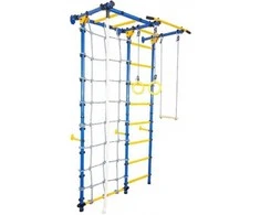 Sanro Sporto kompleksas (gimnastikos sienelė) JUNIOR ATLET LIGHT 2in1, mėlyna-geltona, 220x140cm