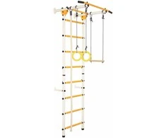 Sanro Sporto kompleksas (gimnastikos sienelė) JUNIOR ATLET LIGHT 2in1, balta-geltona, 220x140cm