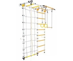 Sanro Sporto kompleksas (gimnastikos sienelė) JUNIOR ATLET LIGHT 2in1, balta-geltona, 220x140cm